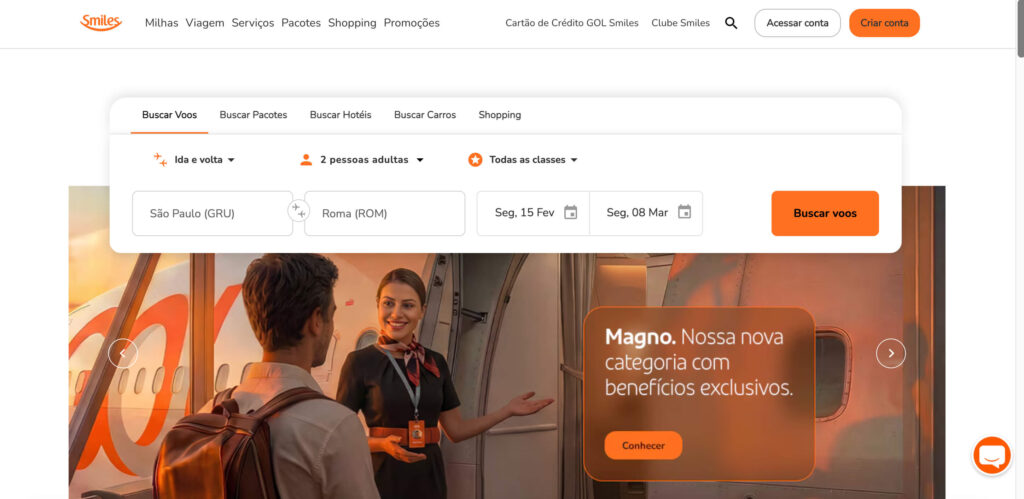 Como funciona o programa Smiles de milhas da Gol