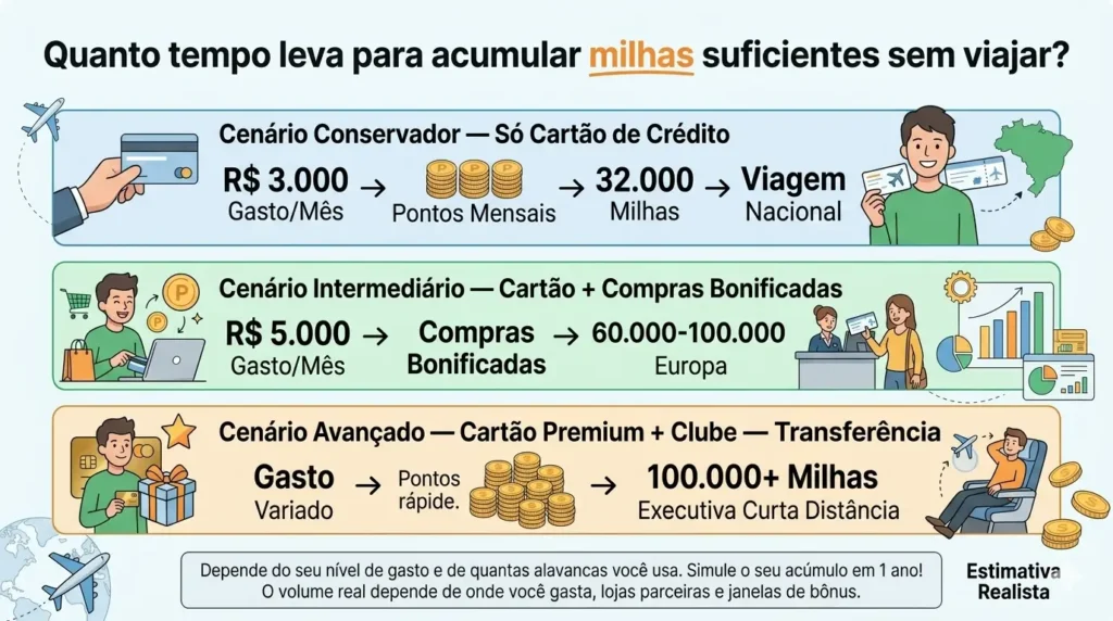 Estratégia para acumular milhas com diferentes cenários e perfis para 2026